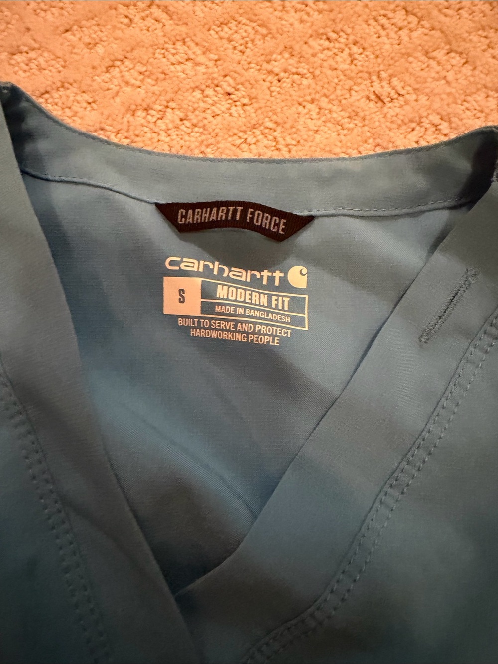 Carhartt Blue Scrub Top - Picture 3 of 3